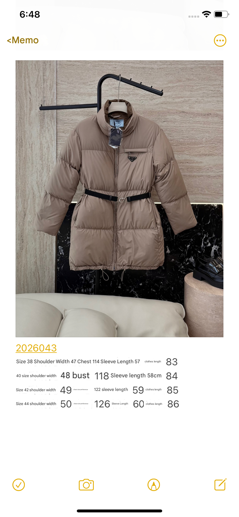 Prada mid-length women's down jacket- Dark Gray - Image 10