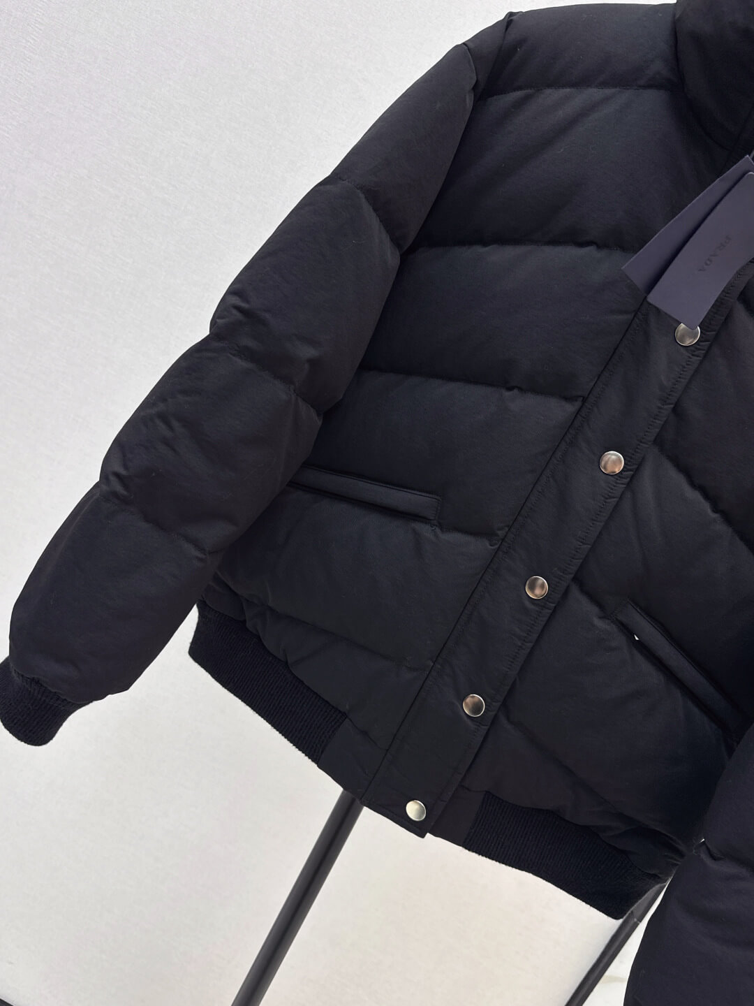 Prada women's puffy short down jacket- Black - Image 5