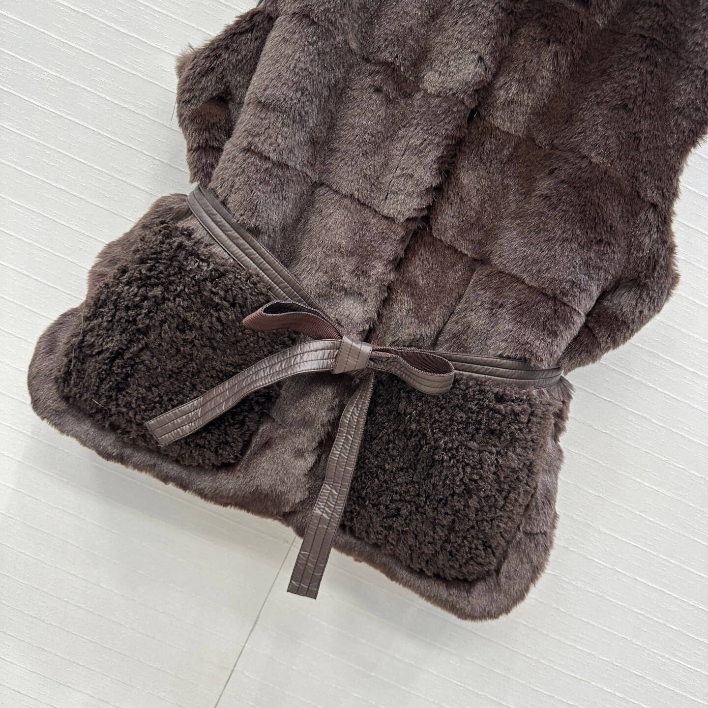 Moncler Joui Velvet Waisted Down Vest- Brown - Image 3