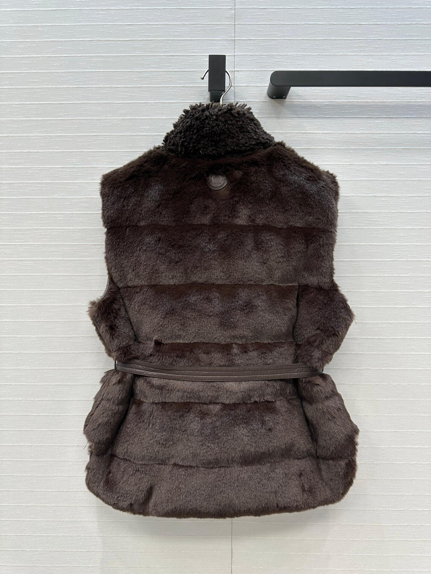 Moncler Joui Velvet Waisted Down Vest- Brown - Image 6
