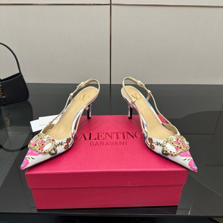 Valentino Garavani VLogo Signature Floral Slingback Pumps