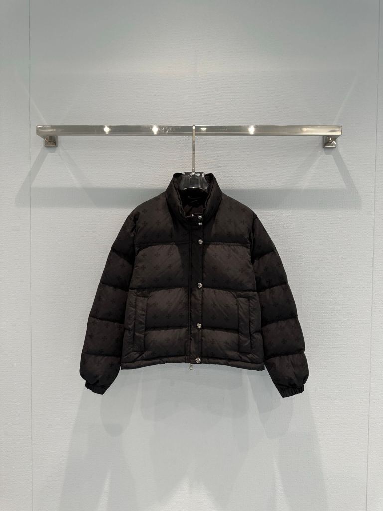 Chrome Hearts Monogram Puffer Women's Down Jacket- Black
