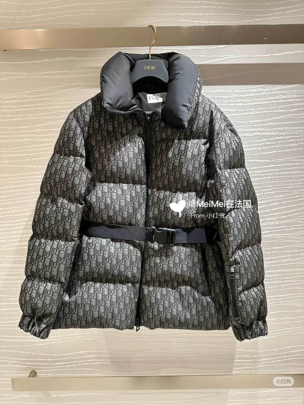 DiorAlps Belted Puffer Women's Down Jacket- Black