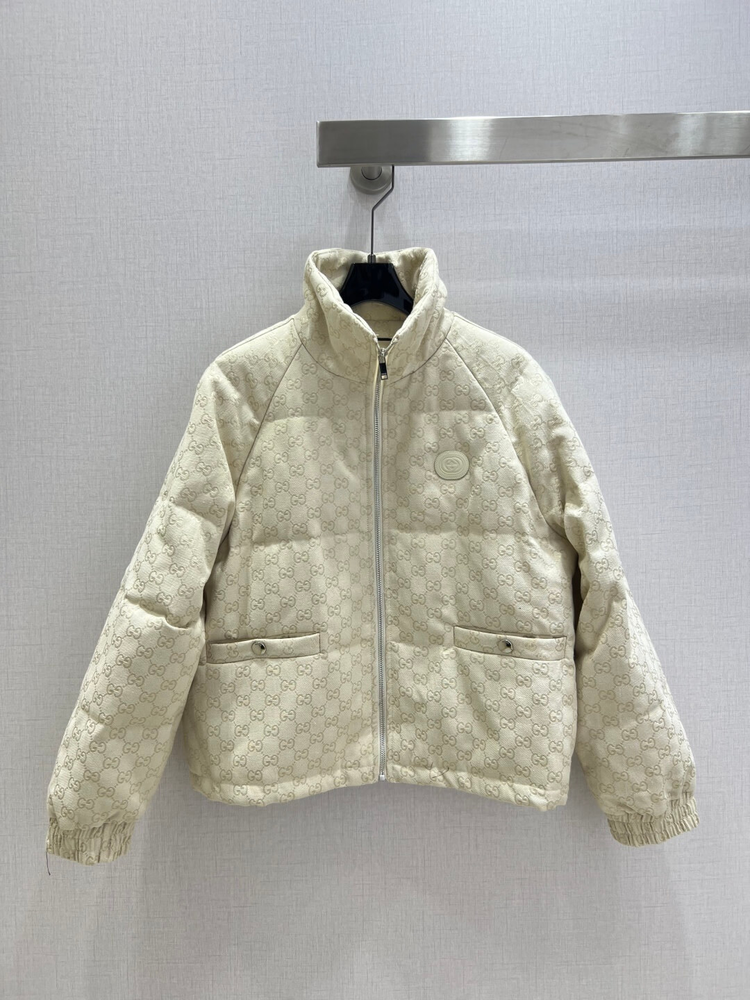 GG canvas women's down jacket- Off-White