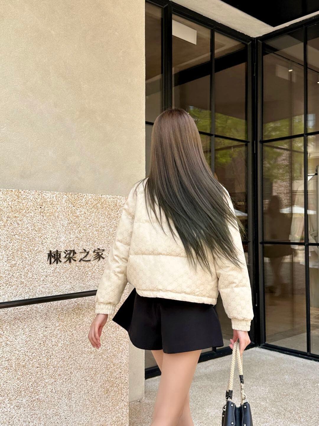 GG canvas women's down jacket- Off-White - Image 14