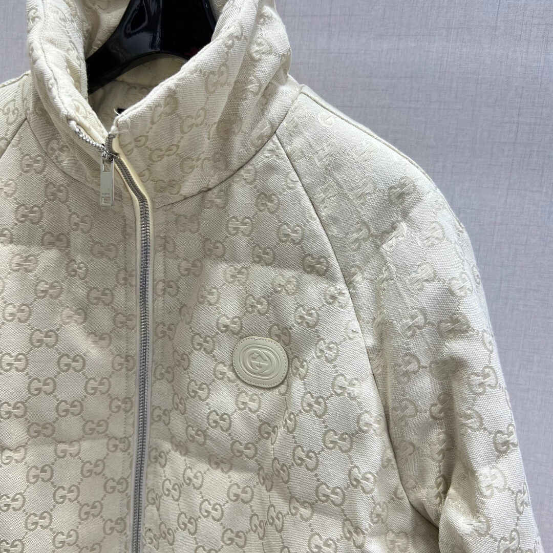 GG canvas women's down jacket- Off-White - Image 5