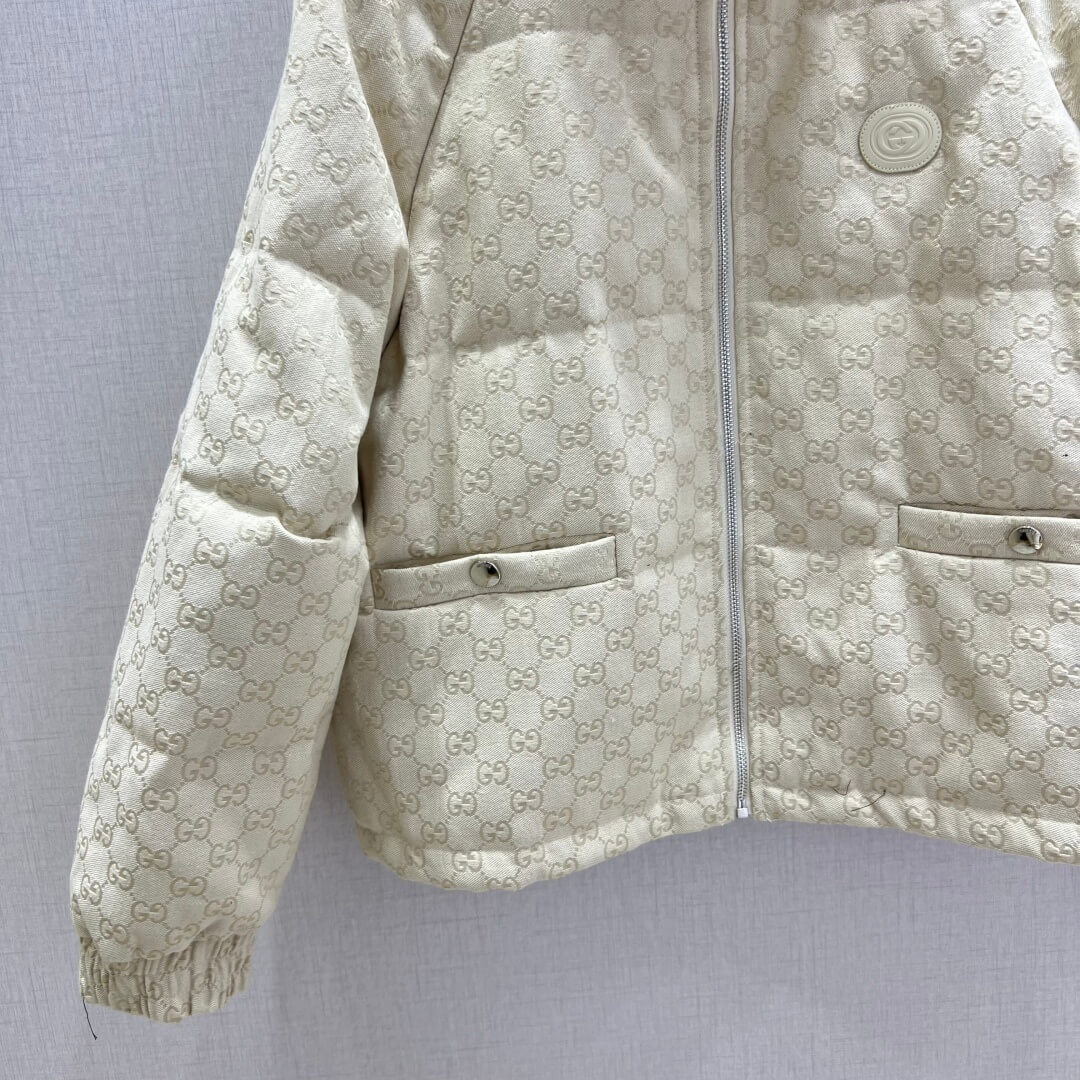 GG canvas women's down jacket- Off-White - Image 6