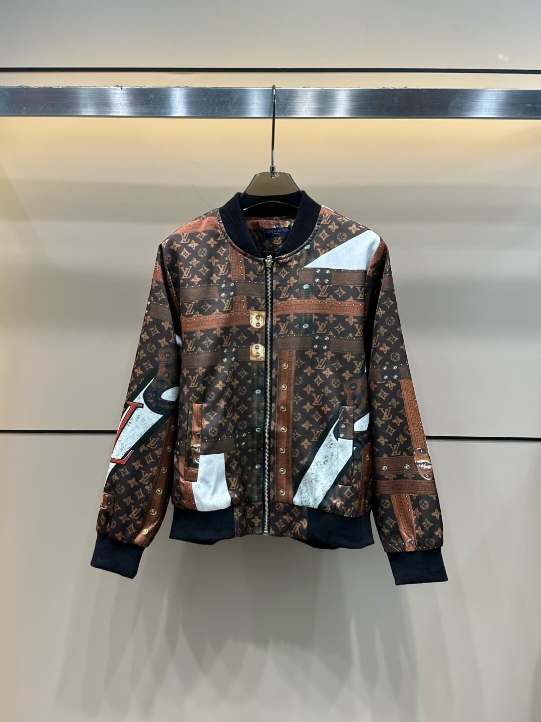Louis Vuitton Monogram Bandana Bomber Jacket.