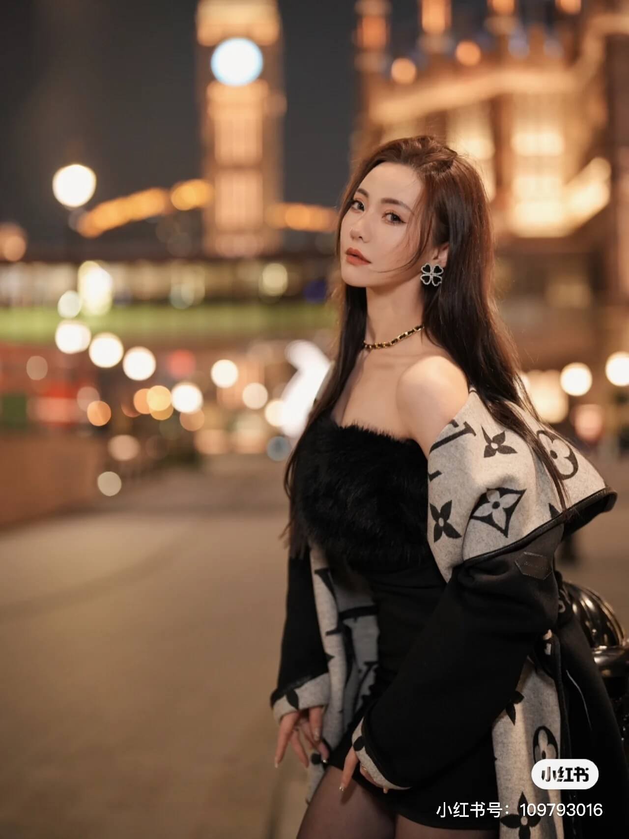 Louis Vuitton Gray Hooded Long Wrap Coat- Black - Image 11