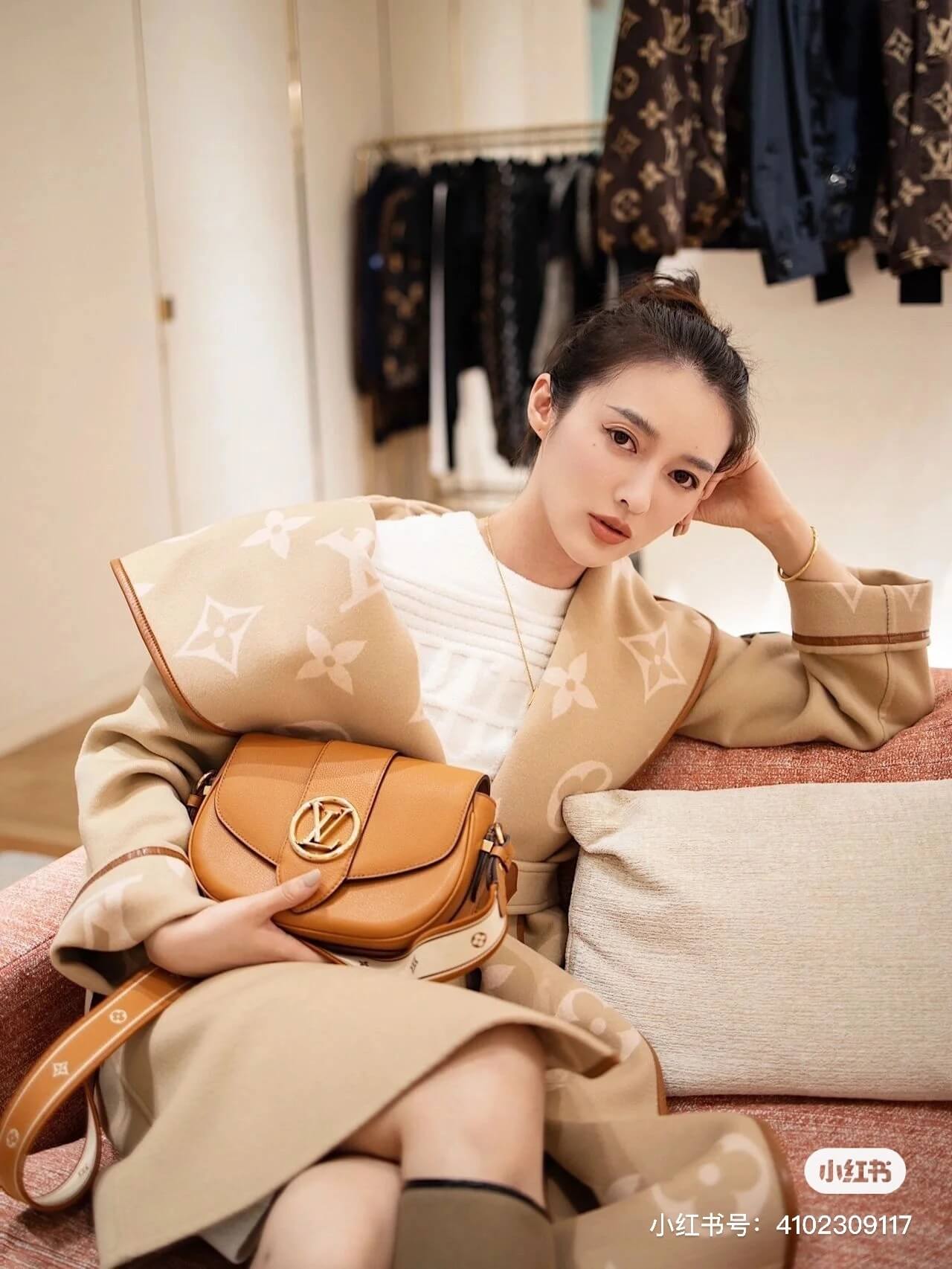 Louis Vuitton Hooded Long Wrap Coat- Beige - Image 8
