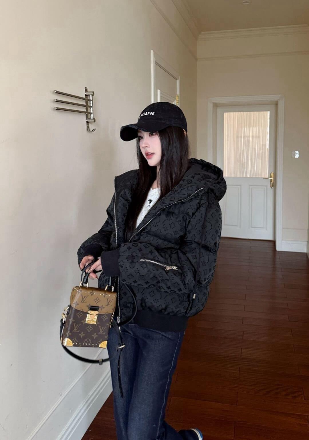 Louis Vuitton Monogram Down Jacket- Drak Gray - Image 13