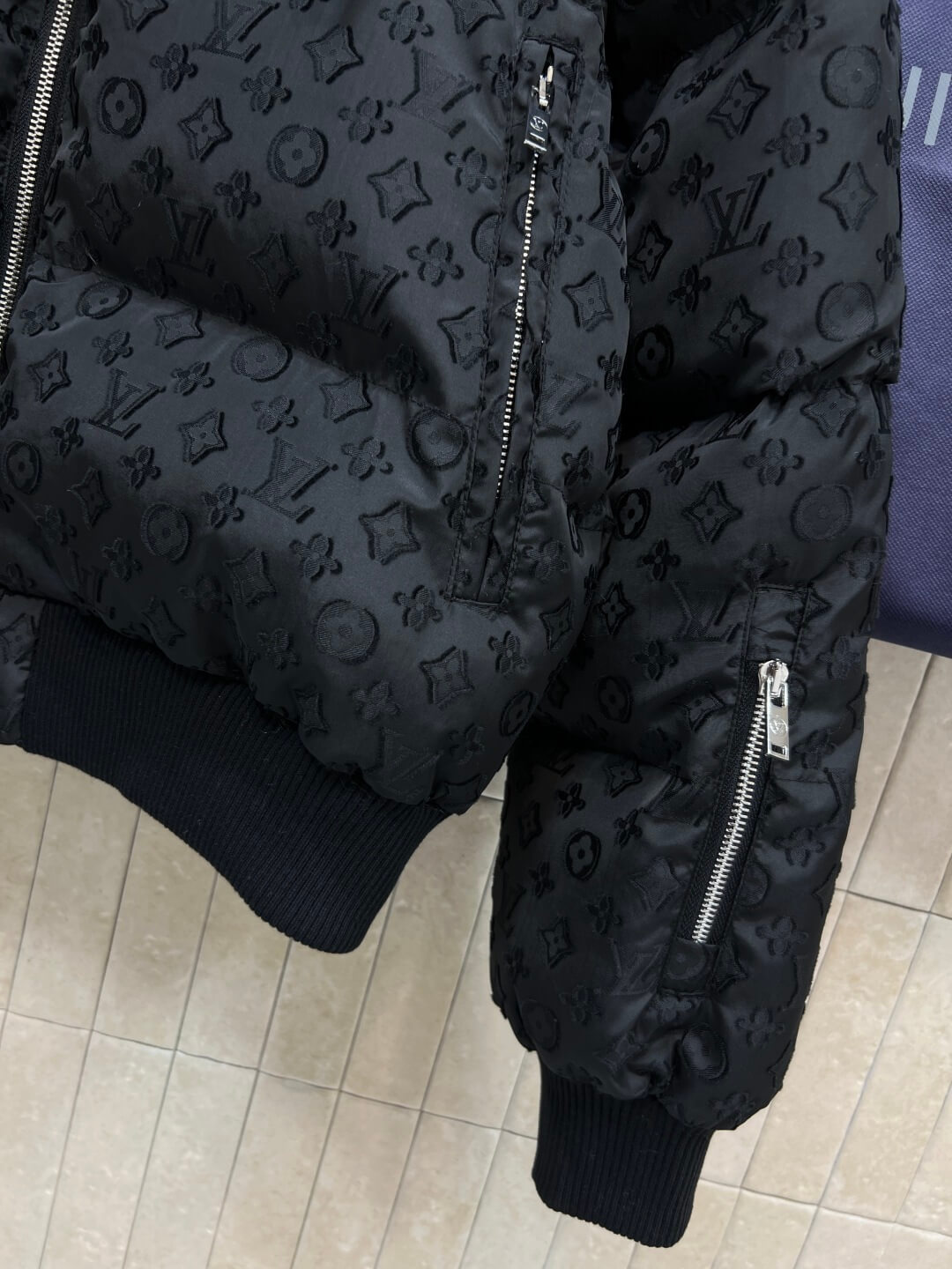 Louis Vuitton Monogram Down Jacket- Drak Gray - Image 4