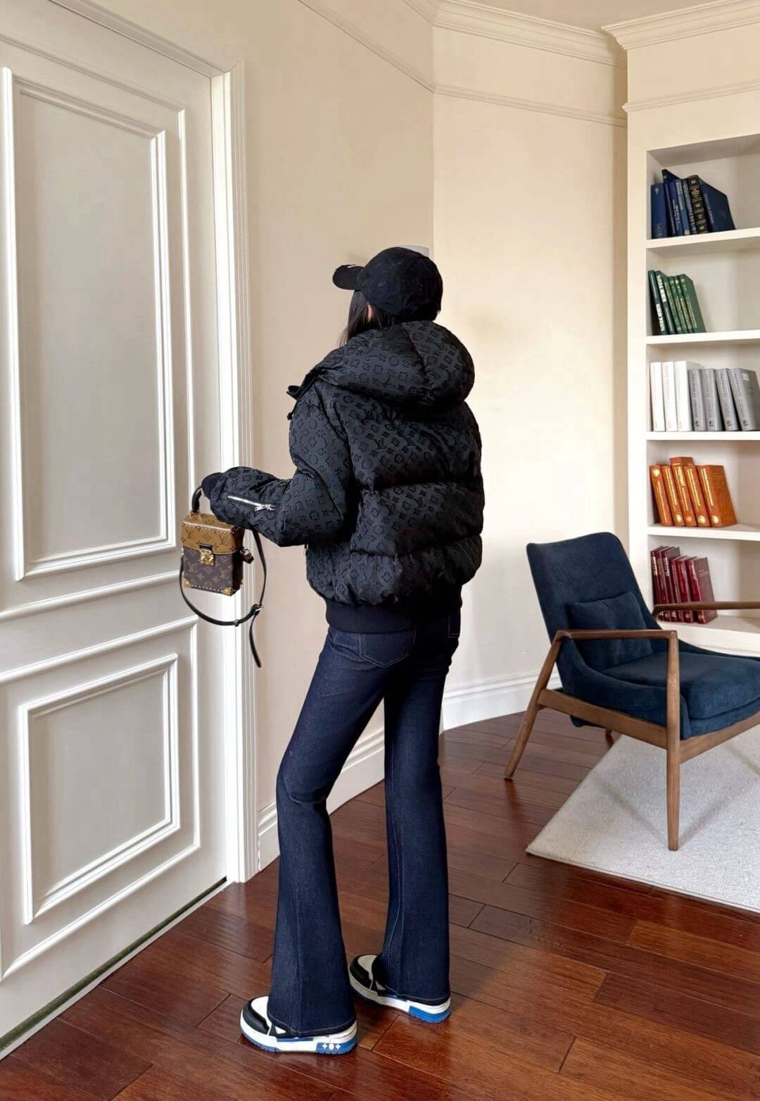 Louis Vuitton Monogram Down Jacket- Drak Gray - Image 8