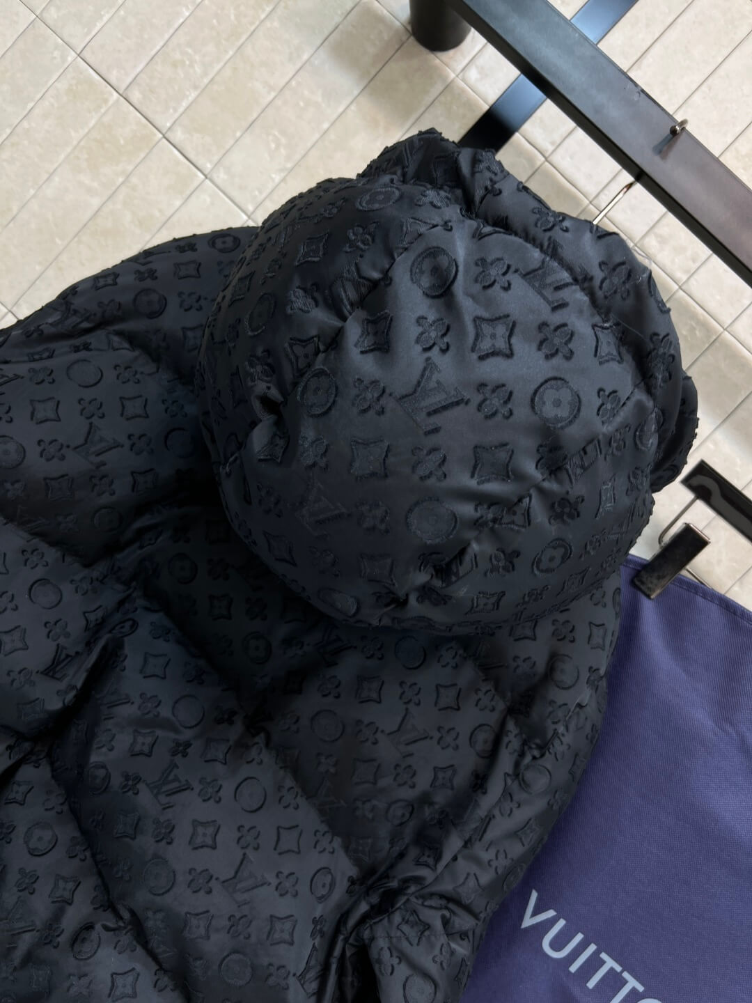 Louis Vuitton Monogram Down Jacket- Drak Gray - Image 9