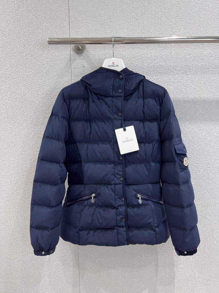Moncler Barante womens down jacket- Navy Blue