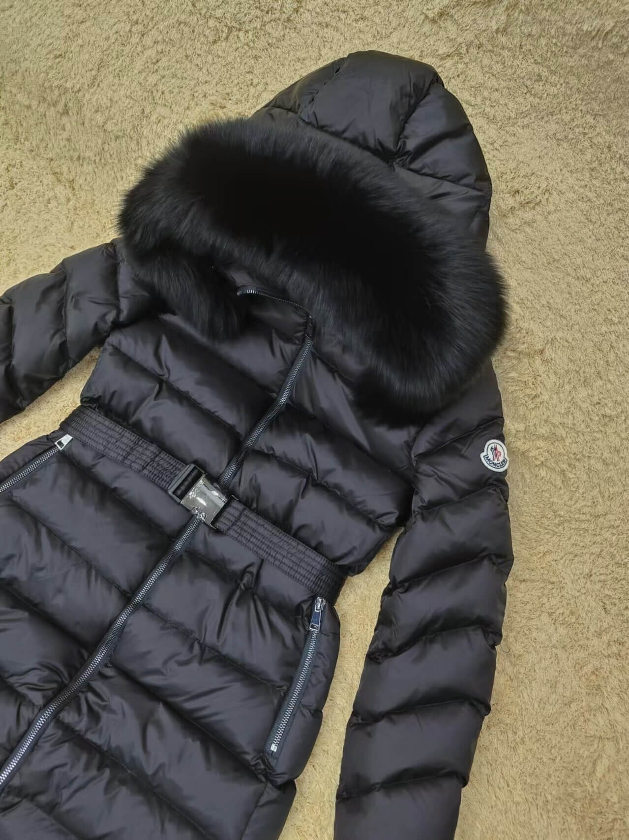 Moncler Cupidone Short Down Jacket – Black Edition - Image 4