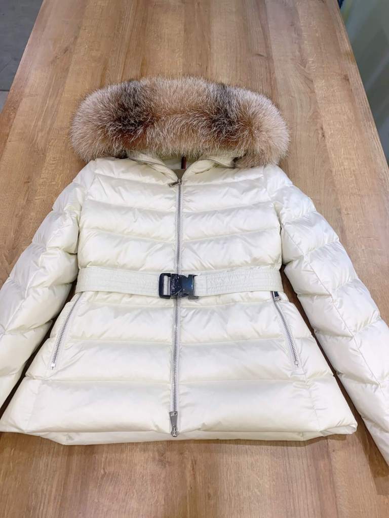 Moncler Cupidone Short Down Jacket- Off White