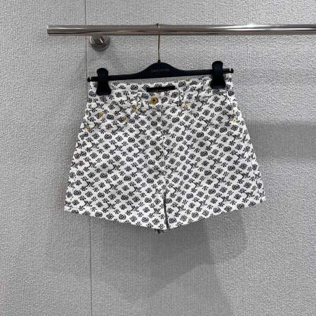 Louis Vuitton Monogram Denim Shorts – White & Black