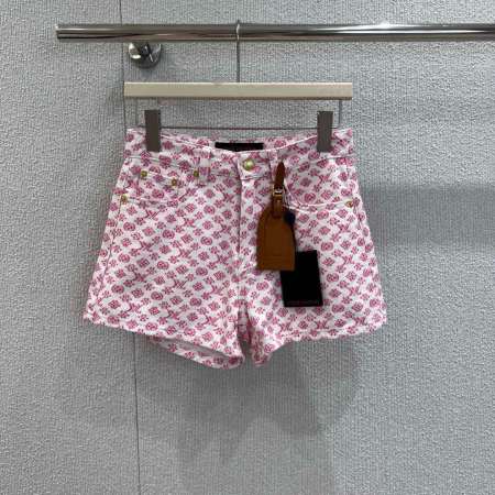 Louis Vuitton Monogram Denim Shorts – Pink Pattern