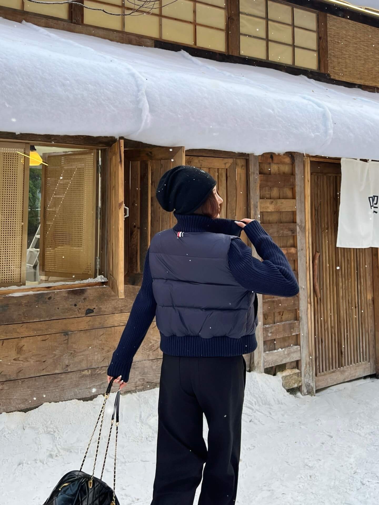 Thom Browne Short Padding Women Jacket- Navy Blue - Image 14
