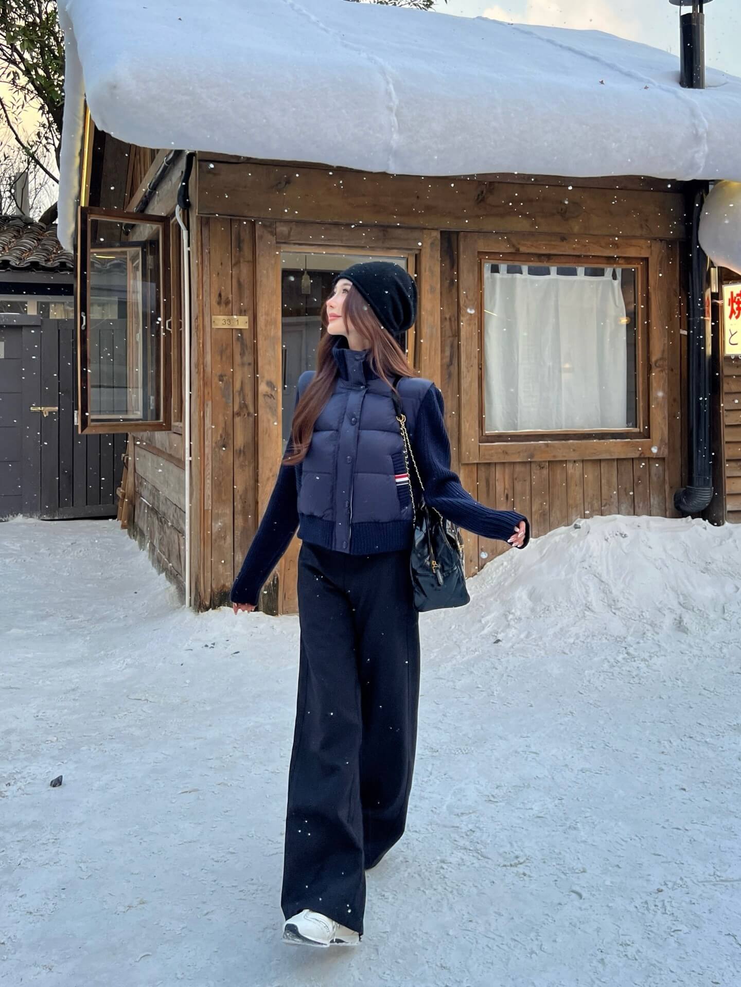 Thom Browne Short Padding Women Jacket- Navy Blue - Image 15