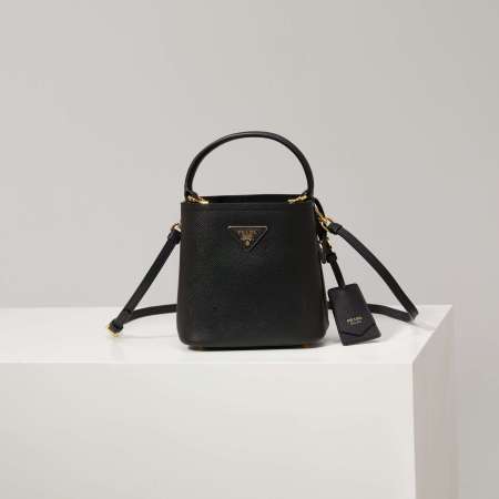 Prada Panier Small Saffiano Leather Bag – Black
