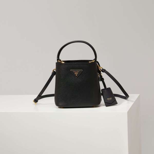 Prada Panier Small Saffiano Leather Bag – Black