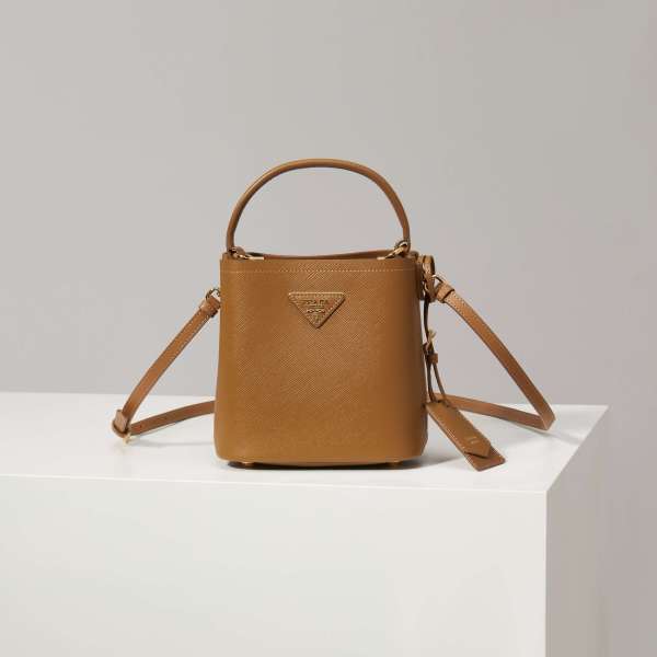 Prada Panier Small Saffiano Leather Bag – Brown