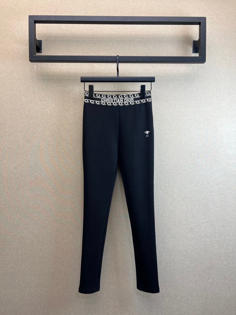 Dior D-Letter Webbing Pullover Yoga Pants for Autumn and Winter