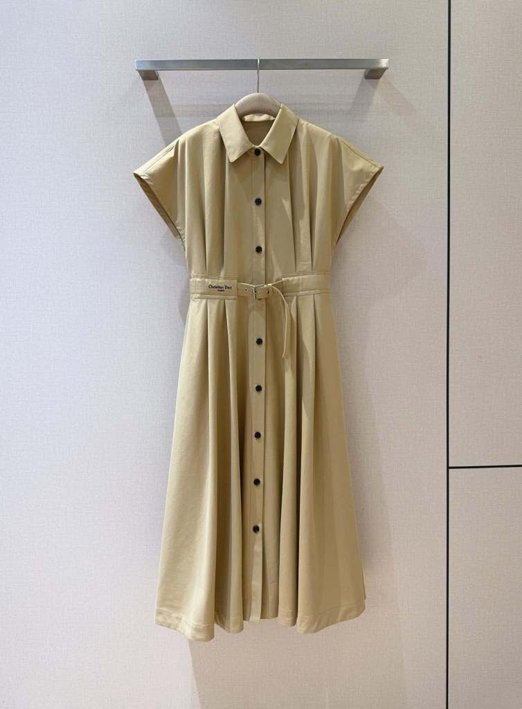 Christian Dior Mid-Length Trench Dress – Beige