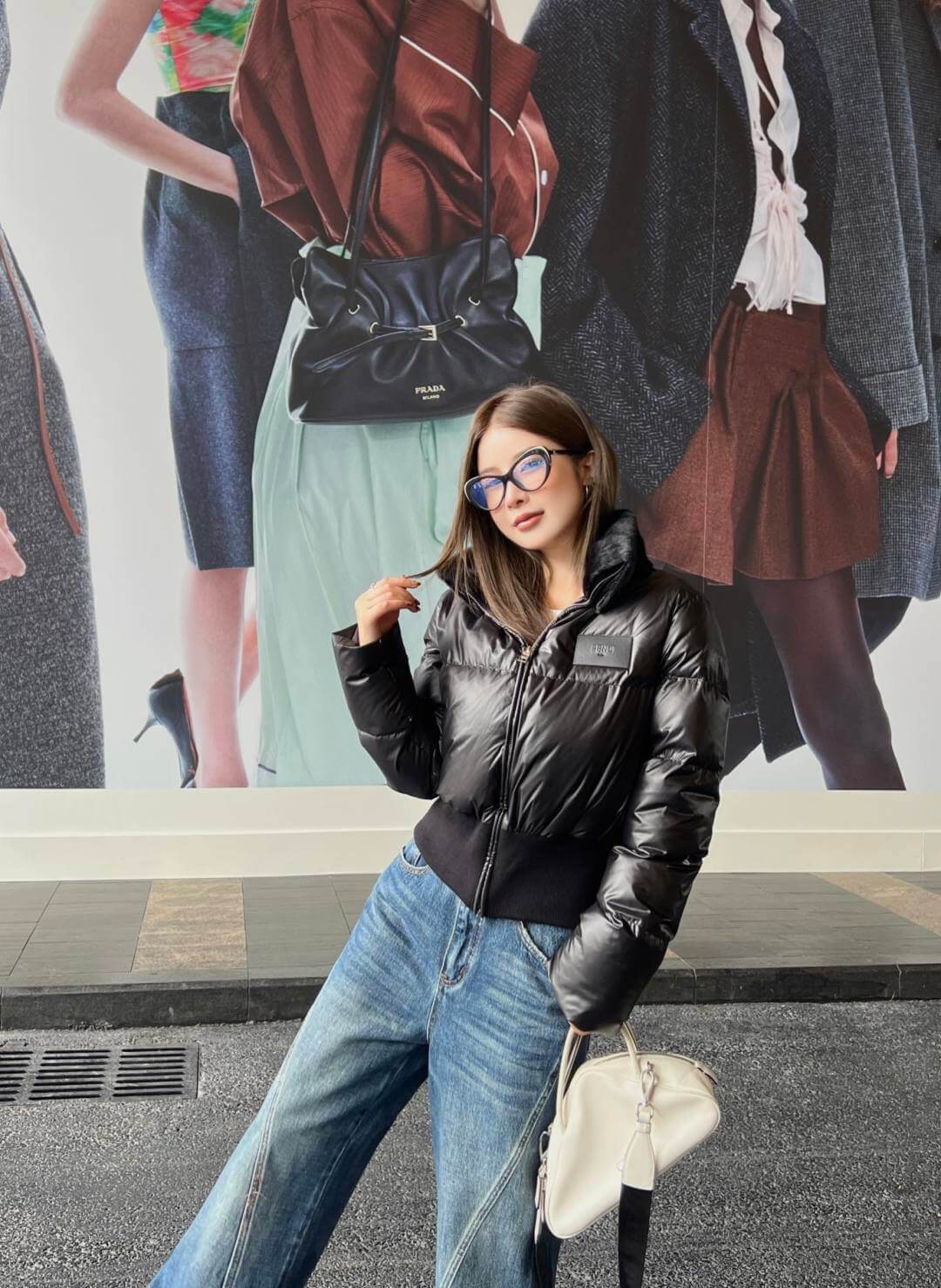 Fendi Heritage Short Women's Down Jacket- Black - Image 13