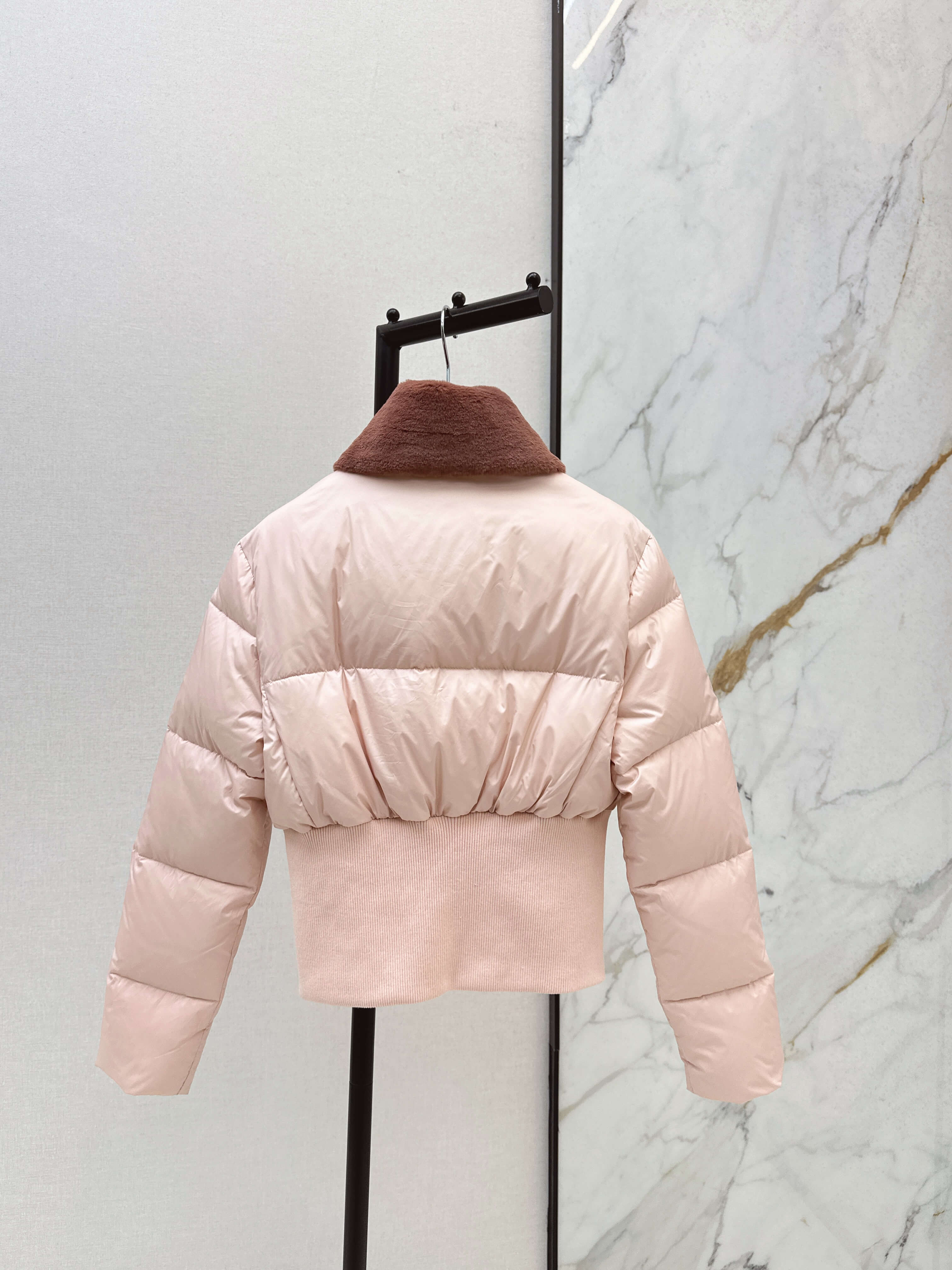 Fendi Heritage Short Women's Down Jacket- Pink - Image 4