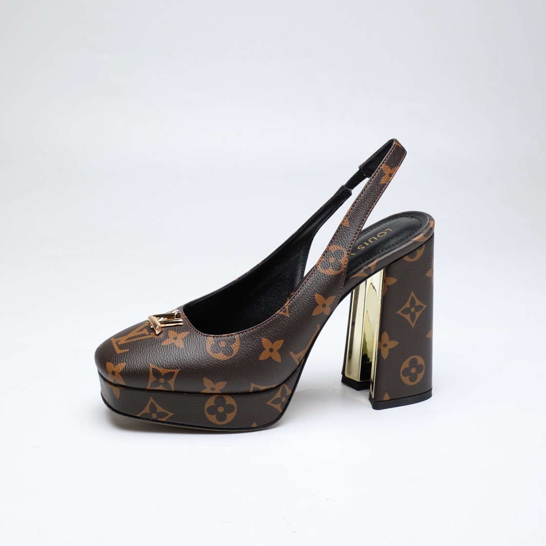 Louis Vuitton Monogram Canvas Cherie Slingback Platform Pumps - Image 7