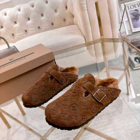 Louis Vuitton Chestnut Brown LV Cosy Flat Comfort Clog