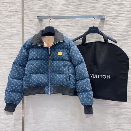 Louis Vuitton Monogram Down Jacket- Blue