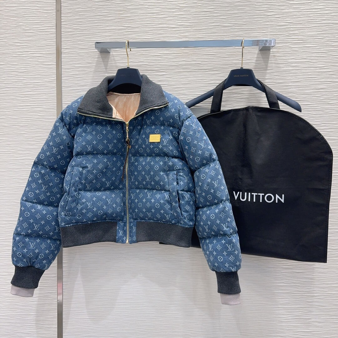 Louis Vuitton Monogram Down Jacket- Blue