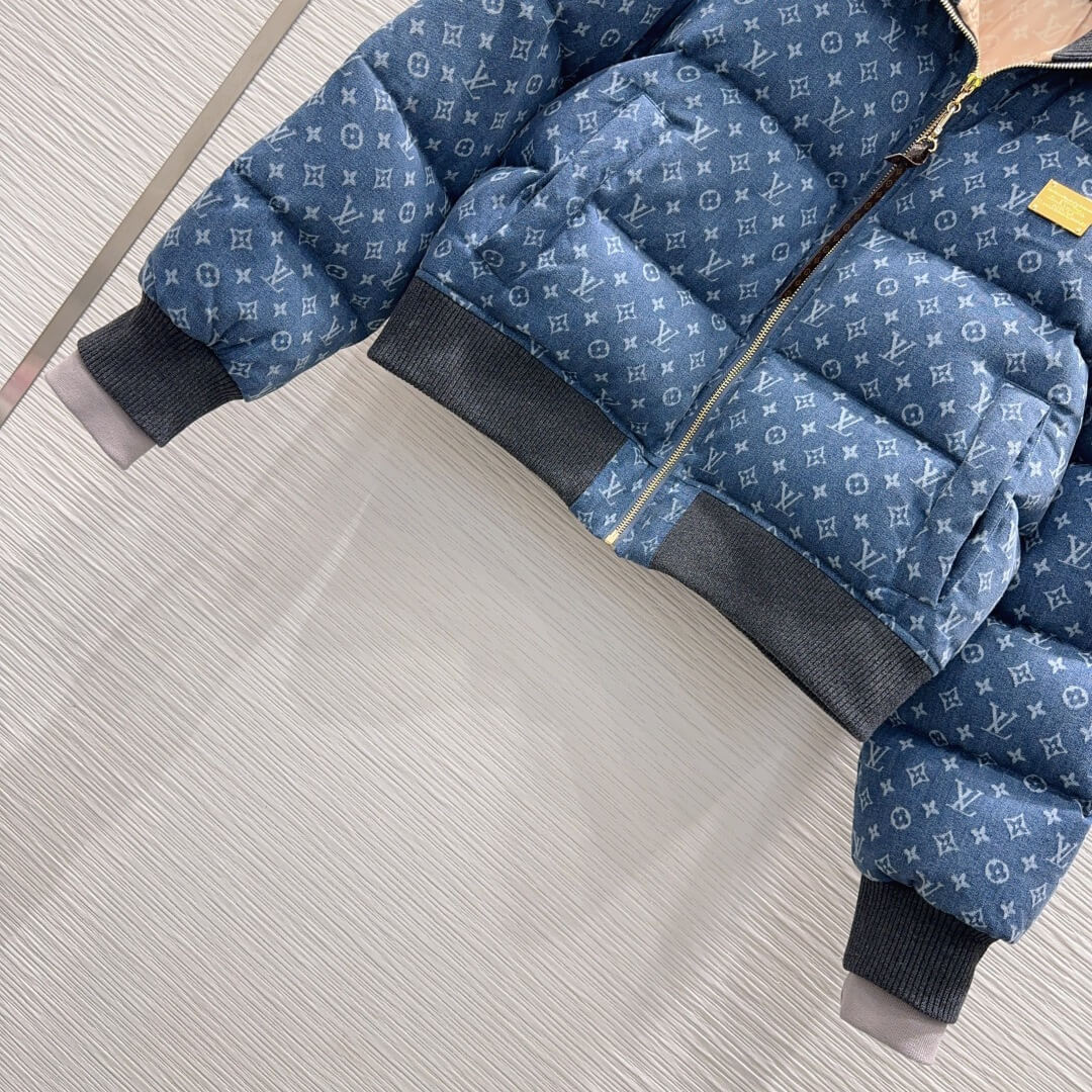 Louis Vuitton Monogram Down Jacket- Blue - Image 6