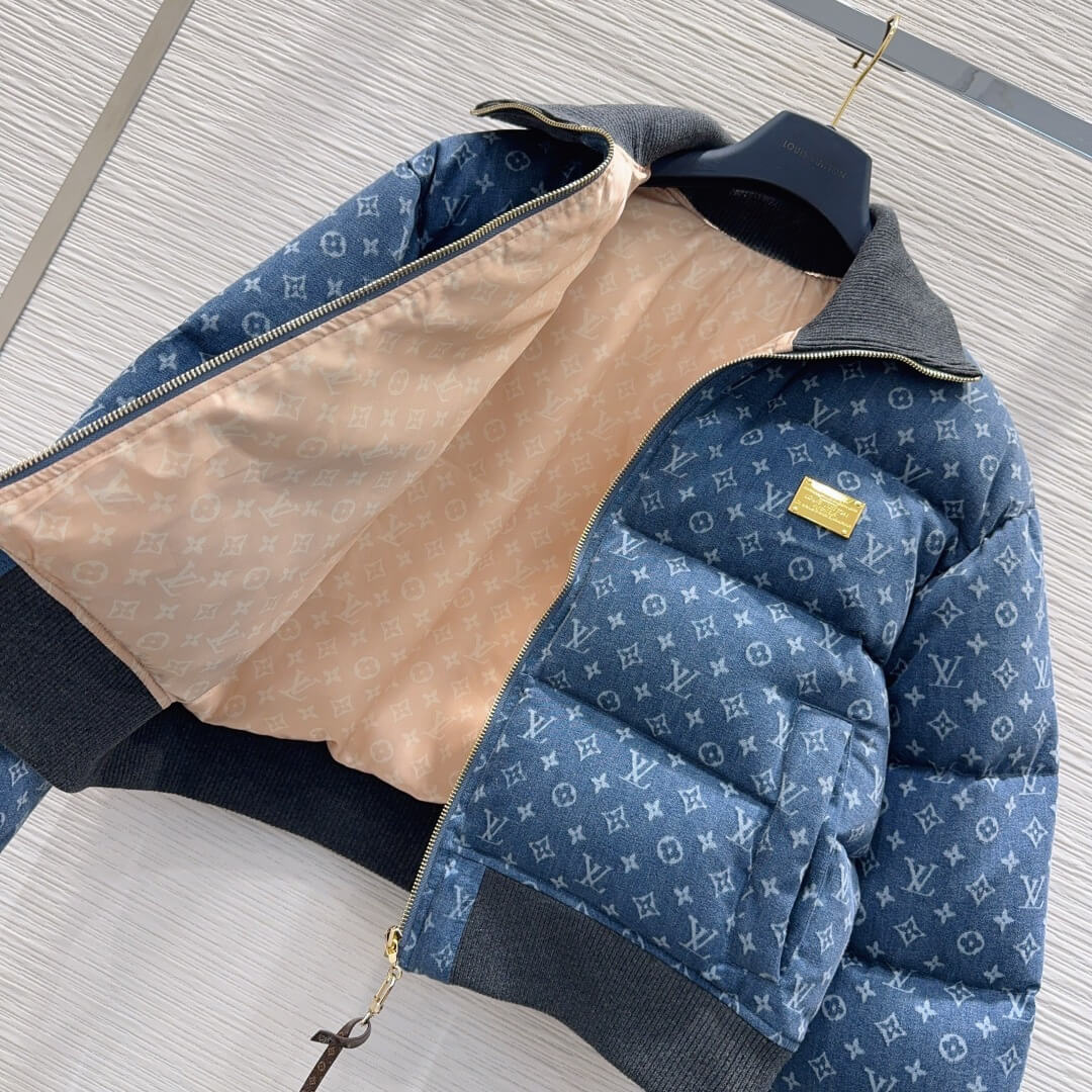 Louis Vuitton Monogram Down Jacket- Blue - Image 7