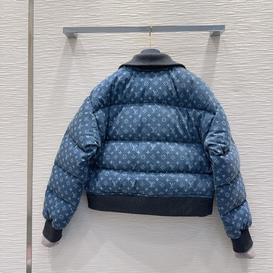 Louis Vuitton Monogram Down Jacket- Blue - Image 8