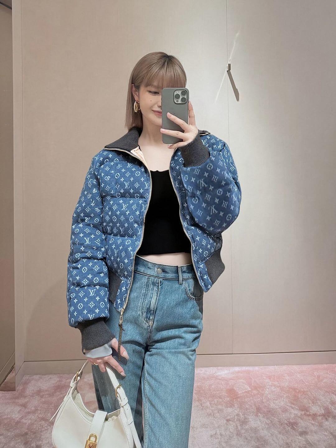 Louis Vuitton Monogram Down Jacket- Blue - Image 10