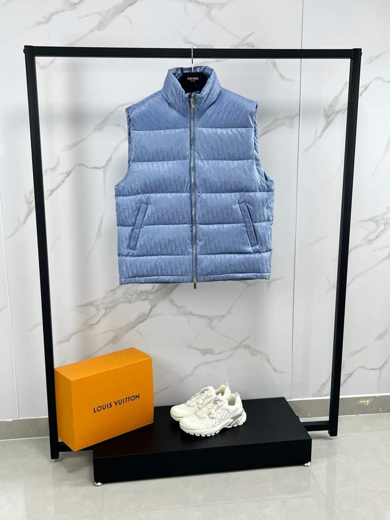 Louis Vuitton Monogram Padded Women Vest- Light Blue