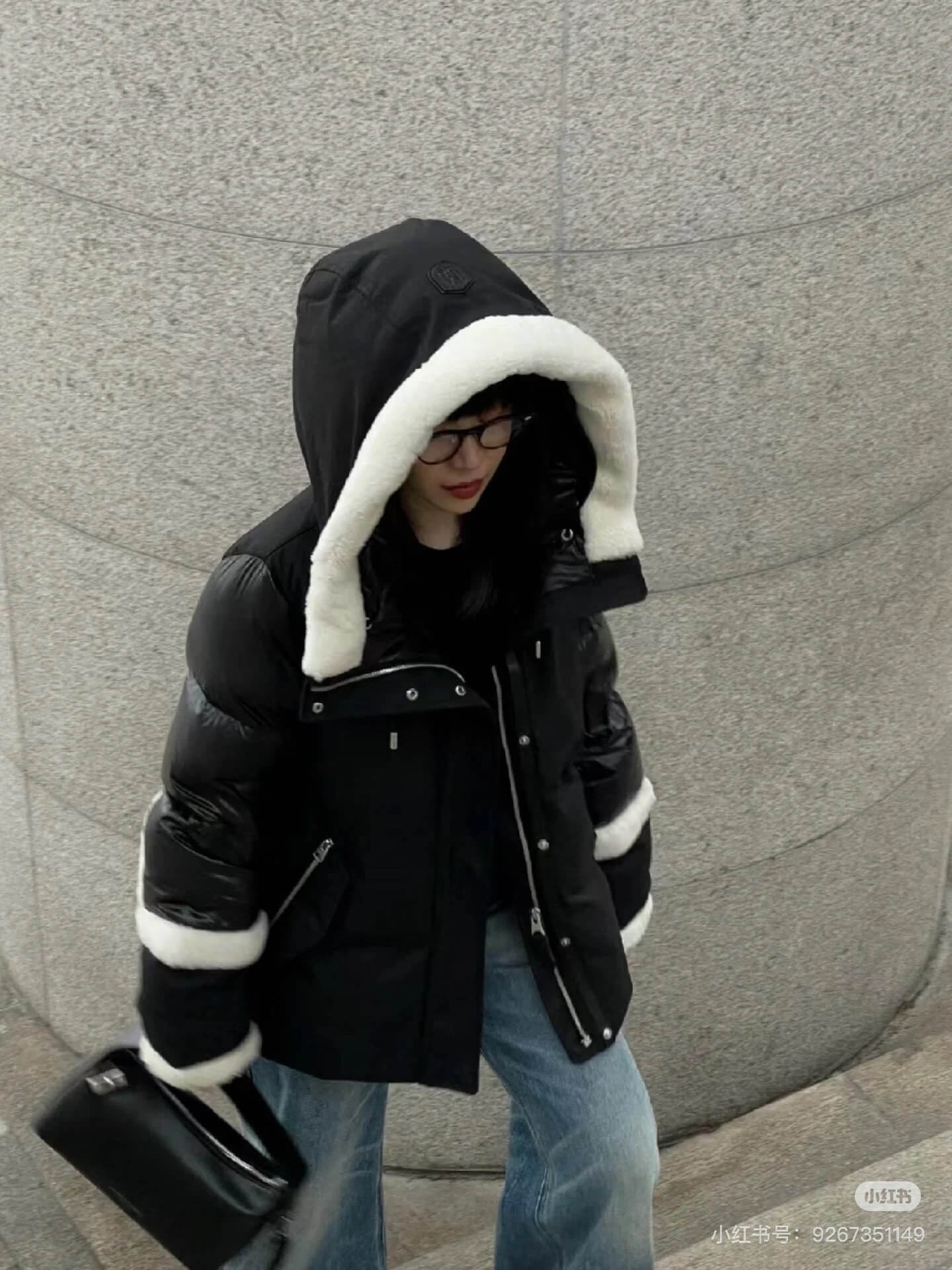 Mackage Cyrah Shearling Puffer women's down jacket- Black - Image 12