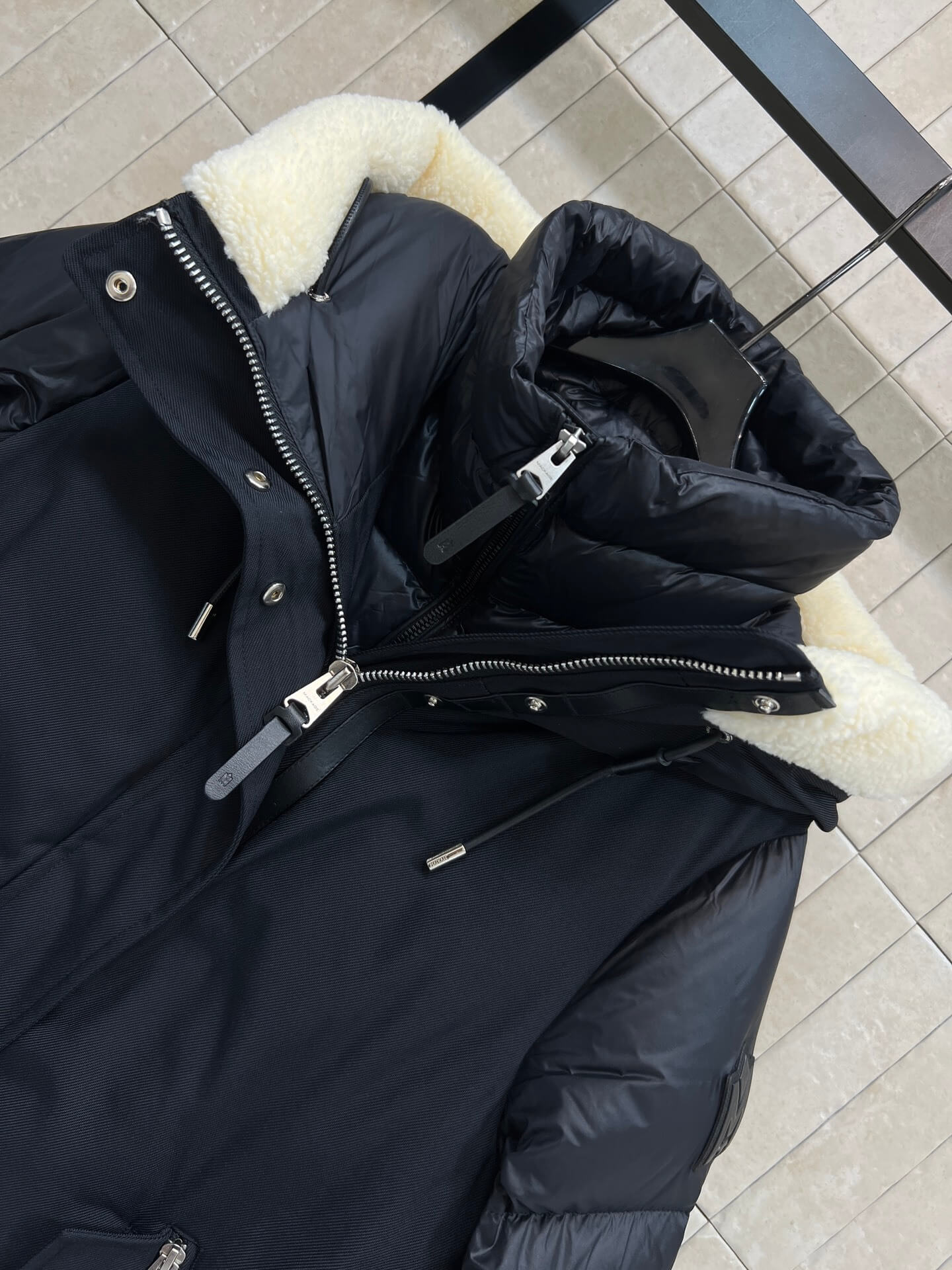 Mackage Cyrah Shearling Puffer women's down jacket- Black - Image 4