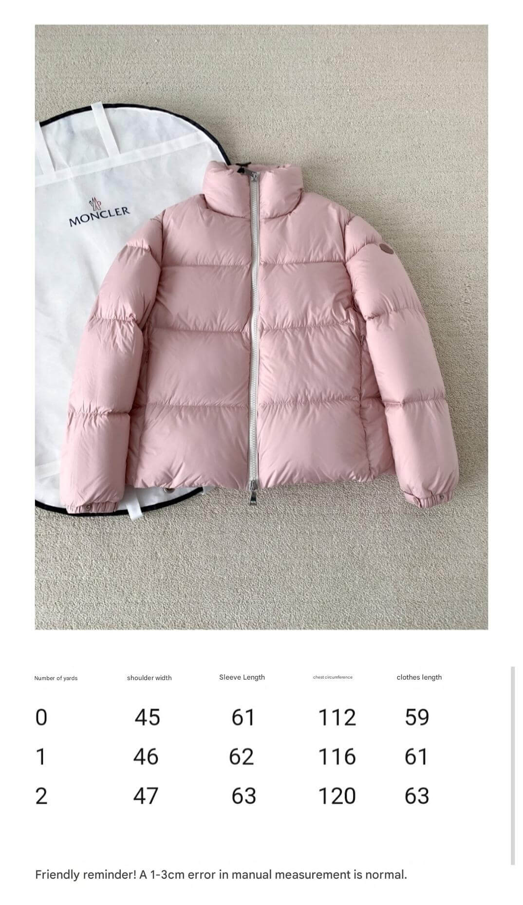 Moncler Anterne Short Down Jacket (Light Pink) - Image 11