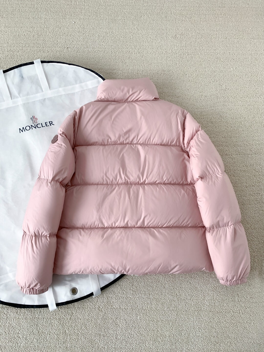 Moncler Anterne Short Down Jacket (Light Pink) - Image 4