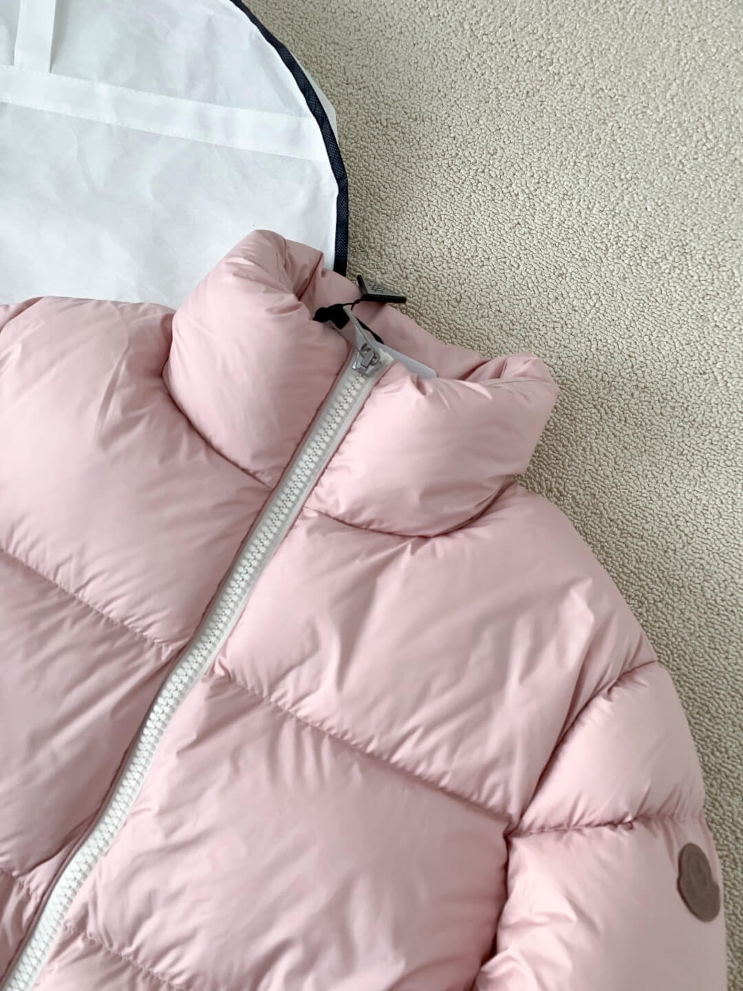 Moncler Anterne Short Down Jacket (Light Pink) - Image 5