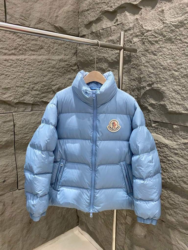 Moncler Citala Short Down Jacket- Light Blue