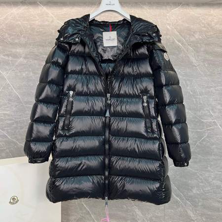 Moncler Courcelles Hooded Mid-Length Down Jacket- Black
