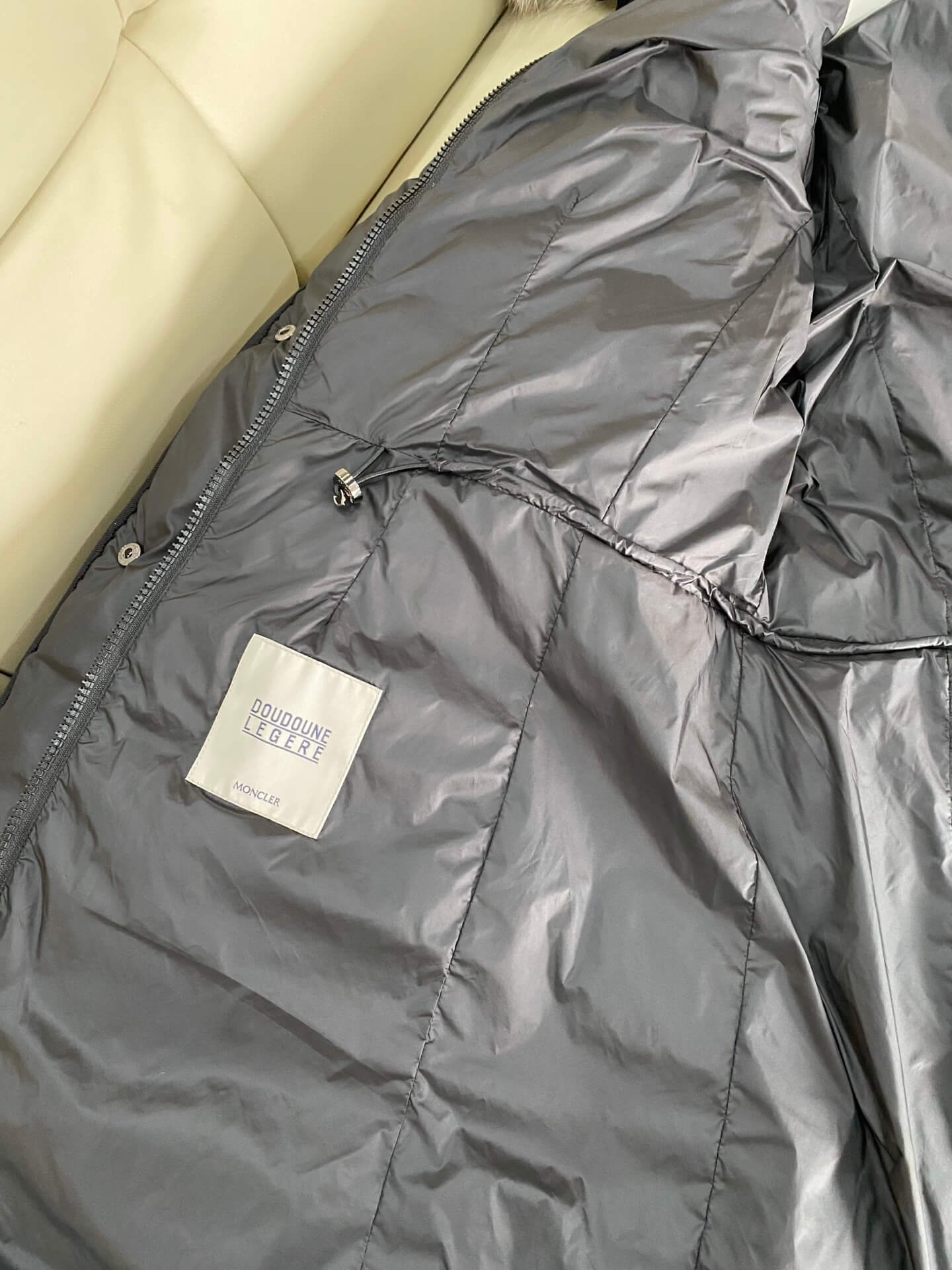 Moncler Hirmafur long women's down jacket- Black - Image 14