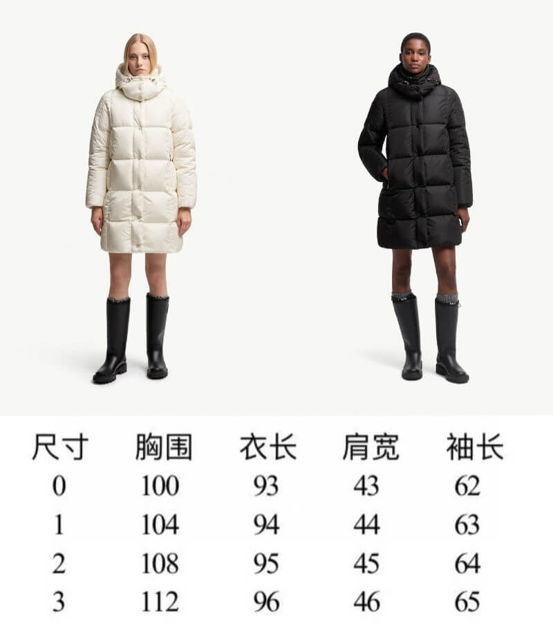Moncler Litte women's mid-length down jacket- White - Image 4